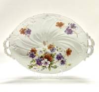 Блюдо фарфоровое Европа конец 19 начало 20 века есть скол см фото 