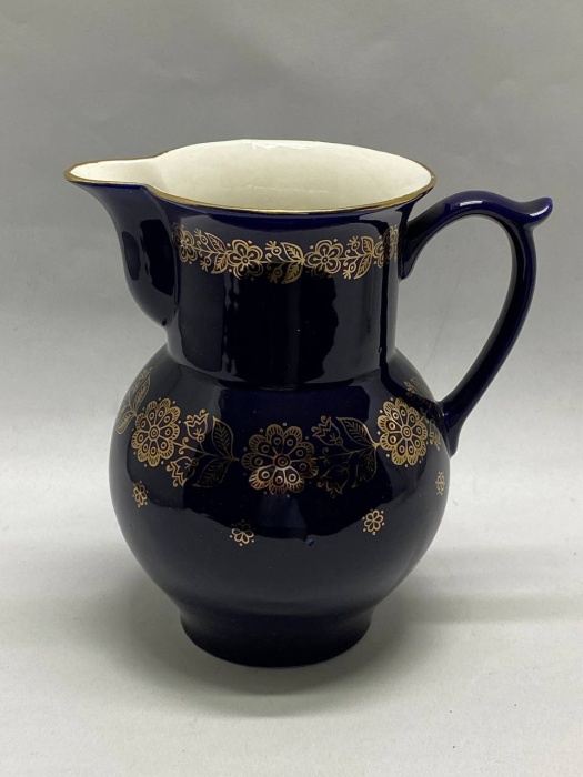 Кувшин Графин кобальт позолота Возрождение Бронницы СССР