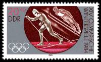 (1983-085) Марка Германия (ГДР) "Двоеборье"    Зимние ОИ 1984, Сараево III O