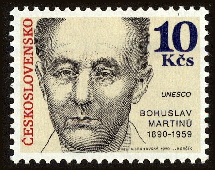 (1990-007) Марка Чехословакия "Б. Мартину"    Личности III &Theta;