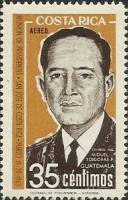 (№1963-636) Марка Коста-Рика 1963 год "Мигель Идигорас", Гашеная