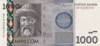 (,) Банкнота Киргизия 2016 год 1 000 сом "Юсуф Баласагуни"   UNC