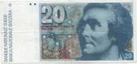 (1980) Банкнота Швейцария 1983 год 20 франков "Орас Бенедикт де Соссюр" Wyss - Leutwiler  VF