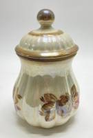 Банка с крышкой, фарфор, перламутр