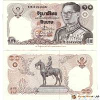 (1980) Банкнота Тайланд 1980 год 10 бат "Рама IX"   UNC
