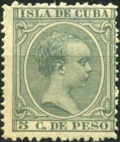 (№67) Марка Куба 1890 год "Король Альфонсо XIII", Гашеная