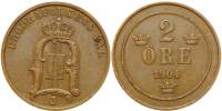 (1904) Монета Швеция 1904 год 2 эре   Бронза  VF