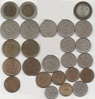 1991-1993 ММД и ЛМД, 25 монет от 10 коп до 100 руб Набор монет Россия    VF
