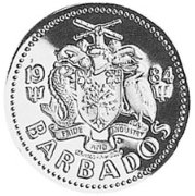 (№1984km39) Монета Барбадос 1984 год 100 Dollars (Тритон)