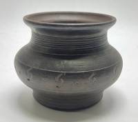 Ваза горшок, из чёрной глины