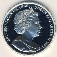 () Монета Британские Виргинские острова 2002 год 10 долларов ""   PROOF