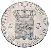 (№1817km49) Монета Нидерланды 1817 год 3 Gulden