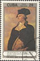 (1982-089) Марка Куба "Дж. Вашингтон в шляпе"    250 лет со днчя рождения Дж. Вашингтона III O