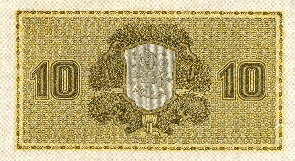 (,) Банкнота Финляндия 1922 год 10 марок    UNC