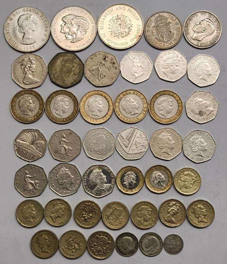 Набор монет Англия 42 штуки