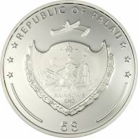 (№2006km189) Монета Палау 2006 год 5 Dollars (Четыре Листа Клевера)