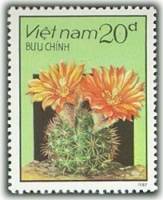 (1987-105a) Марка Вьетнам "Цветущий кактус (4)"  Без перфорации  Кактусы III O