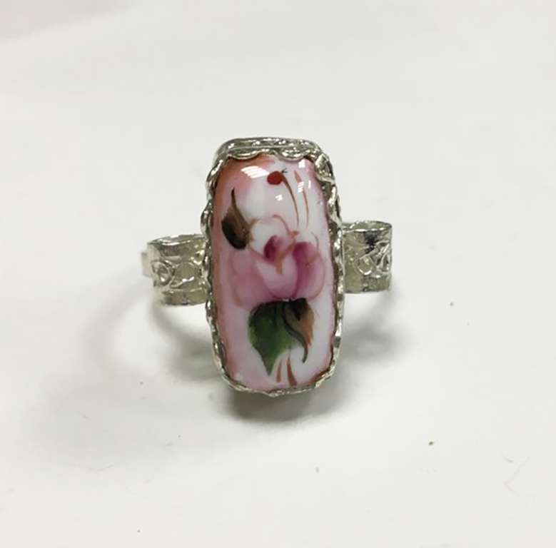 Перстень "Финифть", серебрение (сост. на фото)