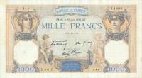 (№1940P-90c.4) Банкнота Франция 1940 год "1,000 Francs" (Подписи: H)