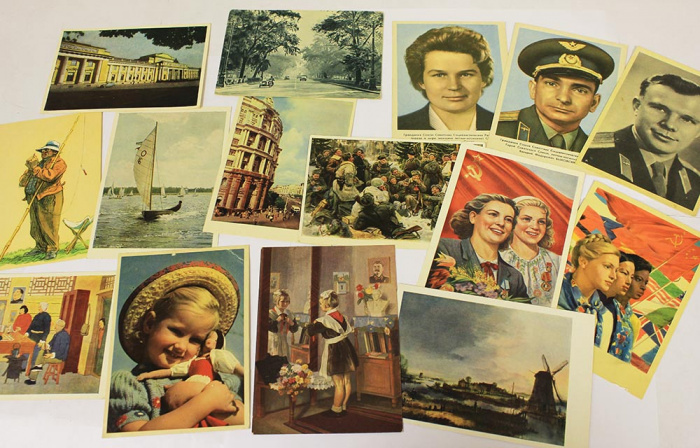 Набор открыток СССР. Репродукции, достопримечательности, портреты (157 штук, примеры на фото)
