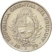 () Монета Уругвай 1970 год 20  ""   Нейзильбер  UNC