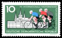 (1962-018) Марка Германия (ГДР) "Прага"    Велопробег II Θ
