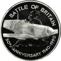 () Монета Остров Джерси 1990 год 5 фунтов ""   UNC