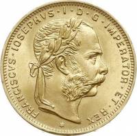 (№1870km2269) Монета Австрия 1870 год 8 Florin (20 франков)