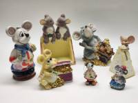 Статуэтки фигурки копилки Мышки 7 шт коллекция 