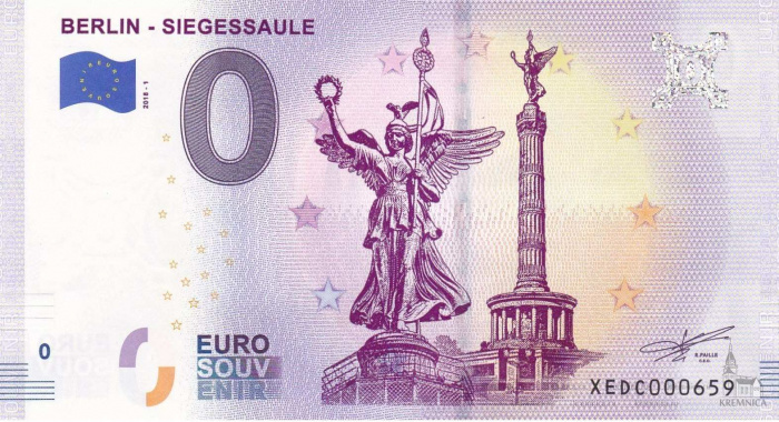 (2018) Банкнота Европа 2018 год 0 евро &quot;Колонна Победы в Берлине&quot;   UNC