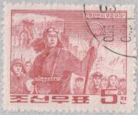 (1963-056) Марка Северная Корея "Сталевар"   Семилетний план производства III Θ
