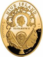 () Монета Остров Ниуэ 2012 год 5 долларов ""  Биметалл (Платина - Золото)  AU