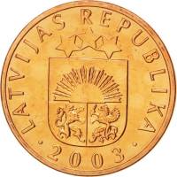 (№1992km15) Монета Латвия 1992 год 1 Santims