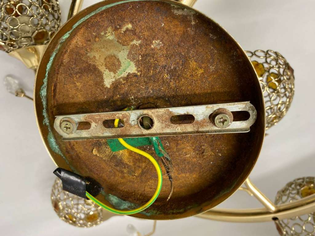 Люстра потолочная латунь 6 рожков СССР