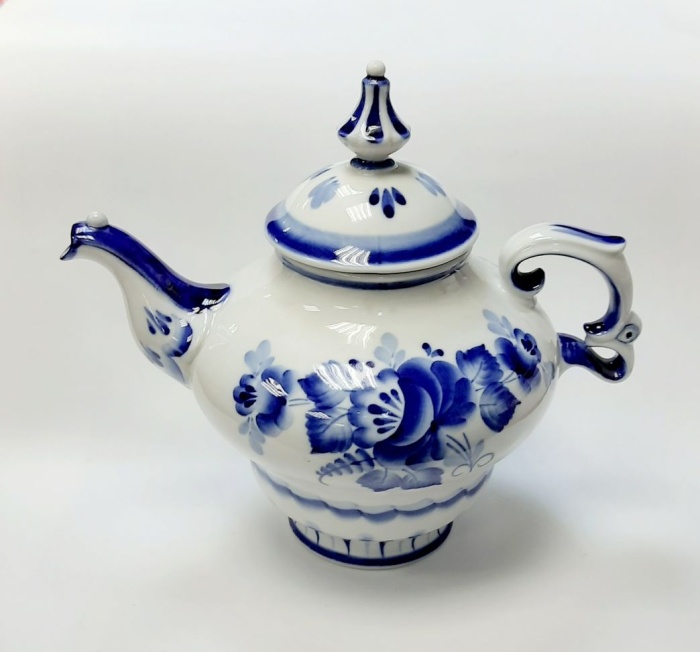 Чайник, фарфор, гжель