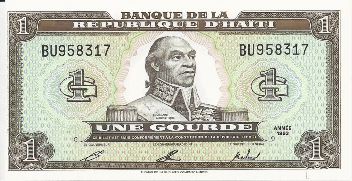  Банкнота Гаити 1993 год 1     UNC