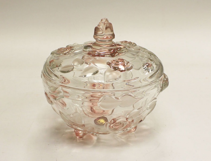 Конфетница Natascha Satin Rose, Waltherglas, Германия, стекло (состояние на фото)