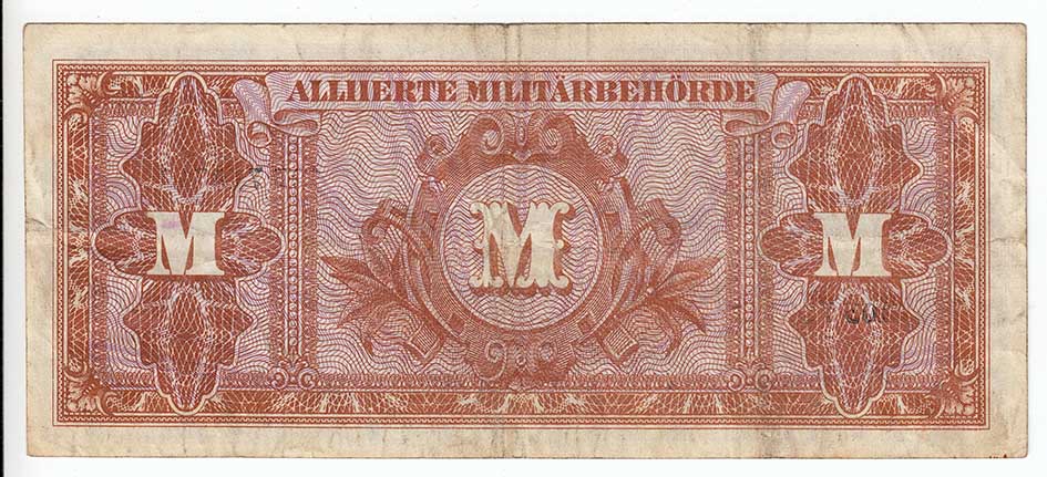 (1944) Банкнота Германия (Оккупация союзниками) 1944 год 50 марок    VF