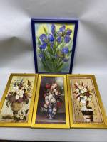 Репродукция цветы, 4 шт
