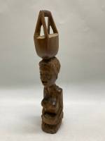 Статуэтка красное дерево Африка девушка (состояние на фото)