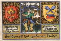 (№1921) Банкнота Германия 1921 год "25 Pfennig"