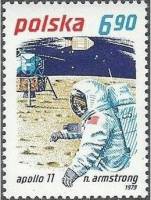 (1979-063) Марка Польша "Н. Армстронг и Аполлон 11"    Космические достижения II Θ