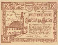 (№1920) Банкнота Австрия 1920 год "20 Heller"