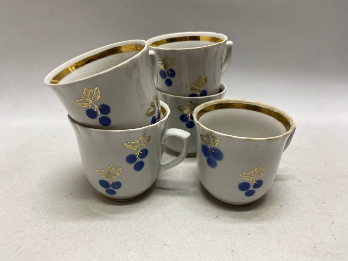 Чашка чайная Городница позолота, 5 шт