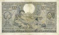 (№1942P-107a.14) Банкнота Бельгия 1942 год "100 Francs"