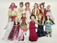 Фарфоровые куклы в народных костюмах DeAgostini 12 шт 