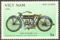 (1985-032a) Марка Вьетнам "Кливленд США (1918)"  Без перфорации  100 лет изобретения мотоцикла III Θ