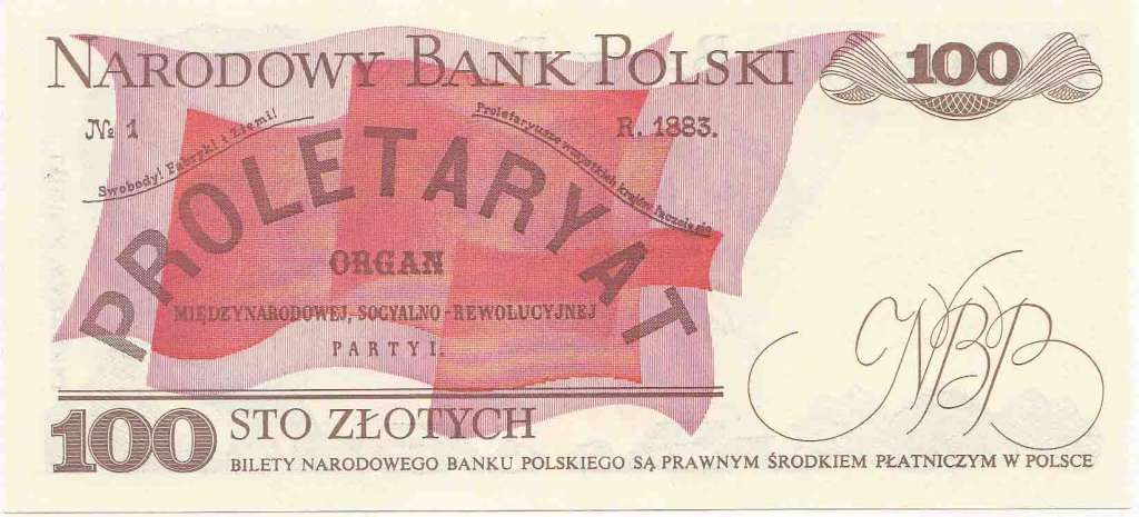 (1986) Банкнота Польша 1986 год 100 злотых &quot;Людвиг Варинский&quot;   UNC
