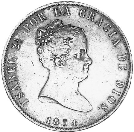 (№1834km576) Монета Испания 1834 год 20 Reales (Мадриде Короновали М - ДГ,НК,КР)