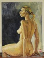 Картина В.М. Чуркин "Обнажённая натура. №8", 45х60 масло, оргалит, 2006 г. (см. фото)
